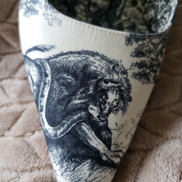 Dior Black White Pumps Slingback 2.5 Hill 39.5/9.5 - Picture 3 of 8